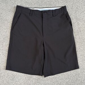 FootJoy Golf Shorts Mens Performance Chino Flat Front Pockets Black Size 33 x9.5